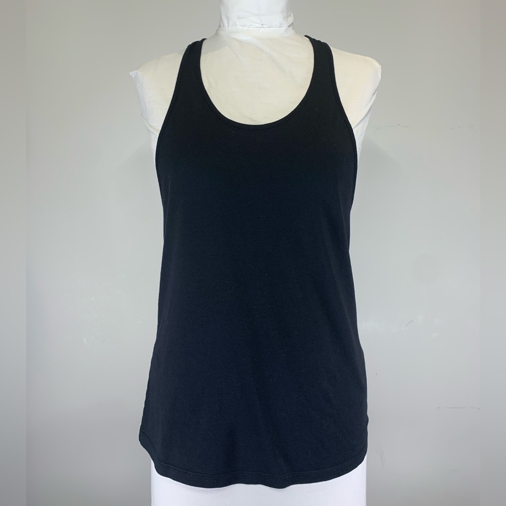 Wilfred Aritzia Black Pima Cotton Racerback Tank Top - Size XS